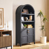 Lauren Arched 77.4" Tall Cabinet, Black Oak