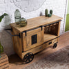 Serving table Mango 120x45x85 natural varnished RAILWAY #197