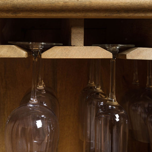 Serving table Mango 120x45x85 natural varnished RAILWAY #197