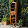 Wine rack Sheesham 50x36x180 walnut waxed TORONTO #249