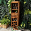 Wine rack Sheesham 50x36x180 walnut waxed TORONTO #249