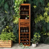 Wine rack Sheesham 50x36x180 walnut waxed TORONTO #249