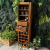 Wine rack Sheesham 50x36x180 walnut waxed TORONTO #249