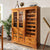 Wine cabinet acacia 144x47x180 honey lacquered OXFORD #0519