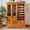 Wine cabinet acacia 144x47x180 honey lacquered OXFORD #0519