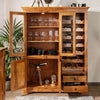 Wine cabinet acacia 144x47x180 honey lacquered OXFORD #0519