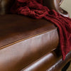 Wing chair genuine leather 88x80x108 brown CHESTERFIELD #101