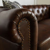 2-seater sofa in genuine leather 158x82x75 brown CHESTERFIELD #102