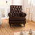 Armchair genuine leather 84x84x94 brown CHESTERFIELD #105