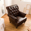 Armchair genuine leather 84x84x94 brown CHESTERFIELD #105