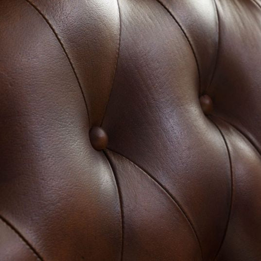 Armchair genuine leather 84x84x94 brown CHESTERFIELD #105