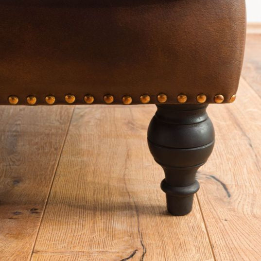 2-seater sofa in genuine leather 140x84x94 brown CHESTERFIELD #106