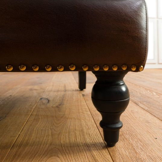 3-seater sofa in genuine leather 196x84x94 brown CHESTERFIELD #107