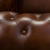 Armchair real leather 105x82x75 brown CHESTERFIELD #102