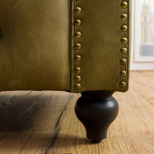 2-seater sofa genuine leather 158x82x75 green CHESTERFIELD #302