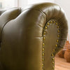 4-seater sofa in genuine leather 274x82x75 cm green CHESTERFIELD #304