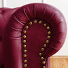 2-seater sofa in real leather 158x82x75 red CHESTERFIELD #402