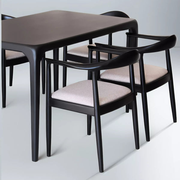 Faber Black 6 Seater Dining Set