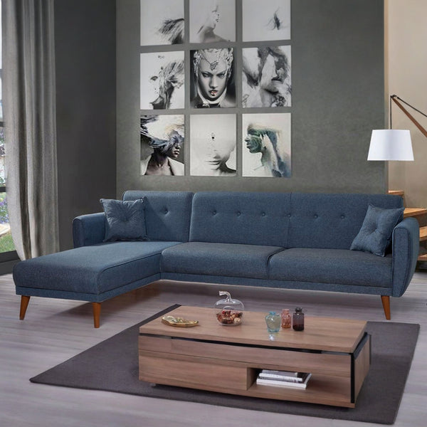 Aloysia Fabric L-Shaped Sofa