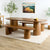 Russo Extra Long Oval Fluted Wood Dining Table