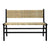 Ketut Mahogany Wood and Natural Rattan Bench