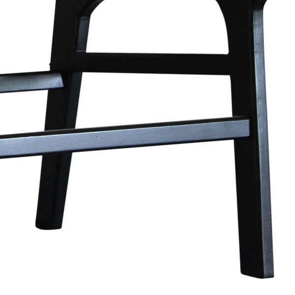 Ketut Mahogany Wood and Natural Rattan Bench