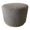 Mel Oval Upholstered Stool with Wood Base