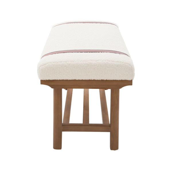 2-Tier Solid Wood Upholstered Entryway Shoe Bench with Storage Shelf - 44.49"W x 16.54"D x 18.11"H