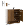24 Pair Shoe Storage Cabinet with Adjustable Shelves - 41.3'' H X 39.4'' W X 13.8'' D