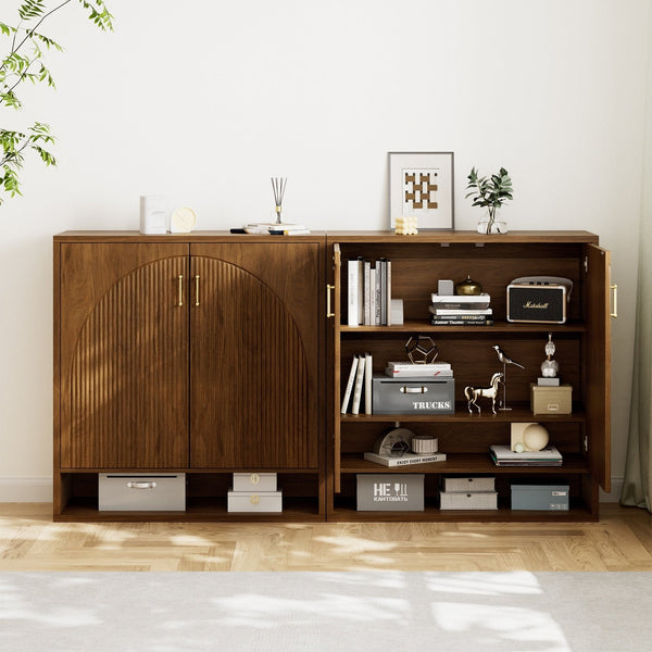 24 Pair Shoe Storage Cabinet with Adjustable Shelves - 41.3'' H X 39.4'' W X 13.8'' D