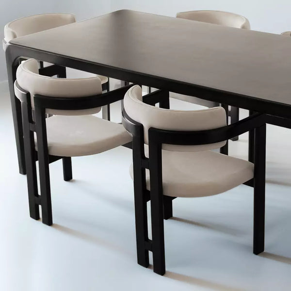 Astra Black 6 Seater Dining Set