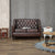 Brooklyn Leather Chesterfield Two Seater Sofa