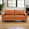 Garnet Leather Two Seater Sofa