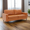 Garnet Leather Two Seater Sofa