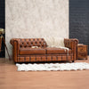 Christopher Leather Chesterfield Two Seater Sofa