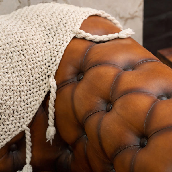 Christopher Leather Chesterfield Two Seater Sofa