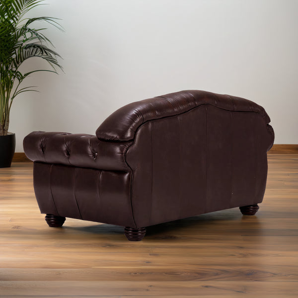 Volta Leather Chesterfield Two Seater Sofa