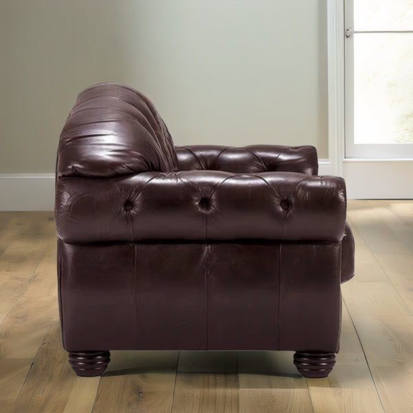 Volta Leather Chesterfield Two Seater Sofa
