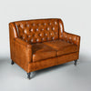 Roslin Leather Chesterfield Two Seater Sofa