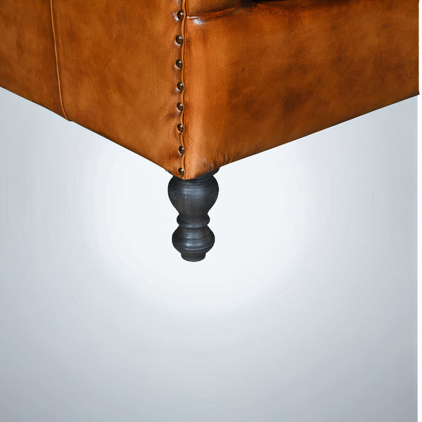 Roslin Leather Chesterfield Two Seater Sofa