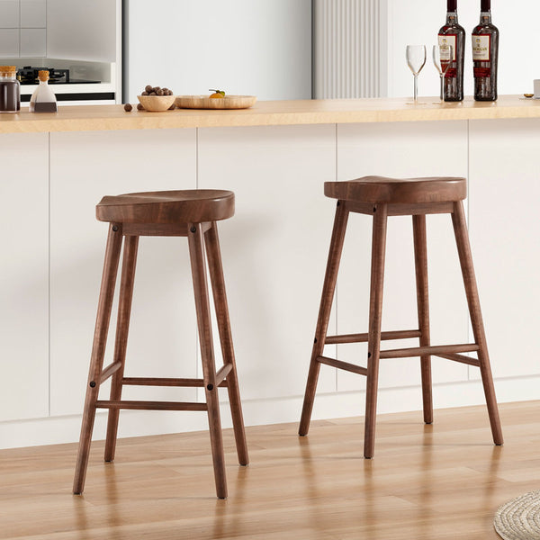 30.3'' Solid Wood Bar Stool (Set of 2)