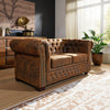 Casper Leather Chesterfield Two Seater Sofa