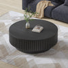 31.5" Modern Round Coffee Table,Wood Coffee Table with Storage for Living Room
