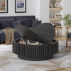 31.5" Modern Round Coffee Table,Wood Coffee Table with Storage for Living Room