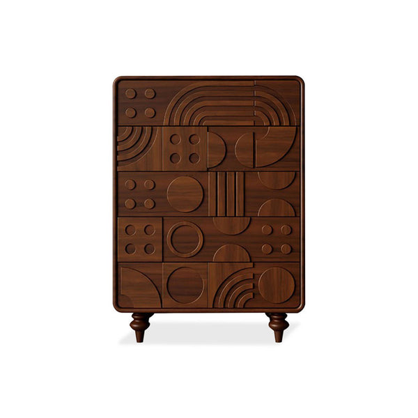 31.5" Nut-brown Solid + Manufactured Wood Accent Cabinet