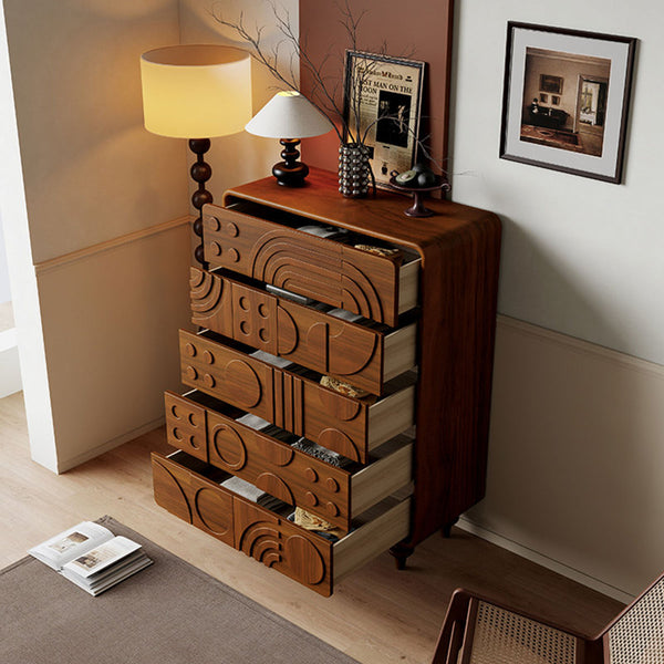 31.5" Nut-brown Solid + Manufactured Wood Accent Cabinet