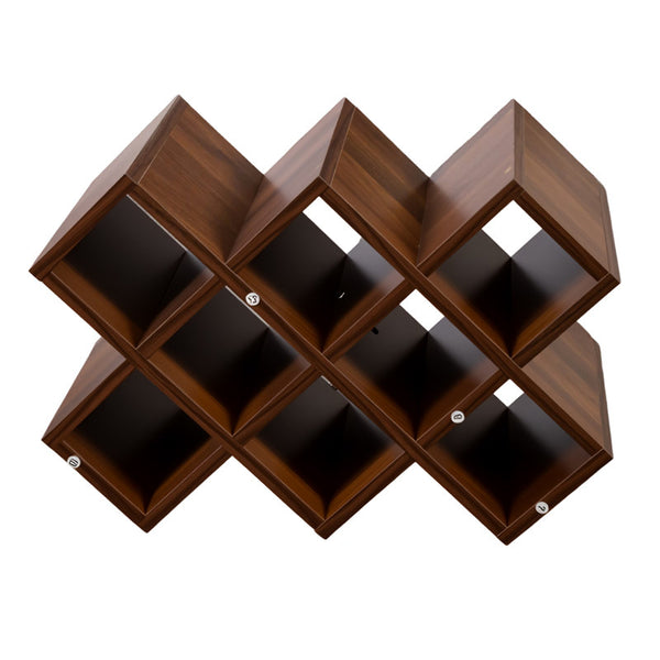 3 Tier Wall Mounted Wine Bottle & Glass Rack