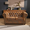 Casper Leather Chesterfield Two Seater Sofa