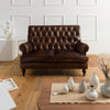 Petre Leather Chesterfield Two Seater Sofa