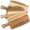 3pc Acacia Wood Cutting Board Set with Handles - for Chopping, Prepping, Serving, and Charcuterie